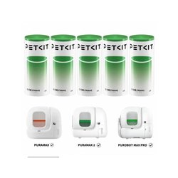 Lot de 5 rouleaux de 20 sacs poubelle - PETKIT - 8 L - Pour litiere au
