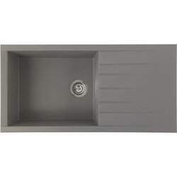 STRADOUR Evier a encastrer CUBE, en SMC GRIS BETON - 16,  1 bac, dim. 