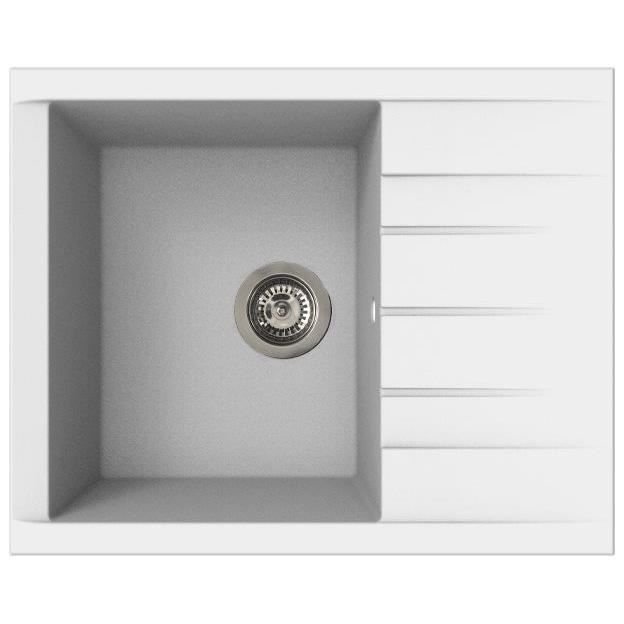 Lavello - Resina SMC - Bianco liscio - Incasso - STRADOUR - Cube 1C XS