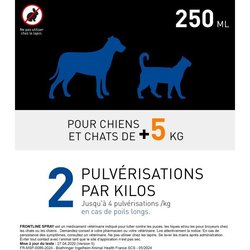 FRONTLINE Spray - Anti-flea and anti-tick for dogs and cats - 250 ml
