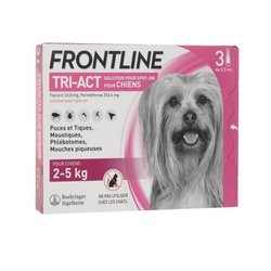 Pipetas FRONTLINE 3 Tri-Act - Para perros de 2 a 5 kg