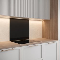 Saint-Gobain Schwarz emaillierte Glashaube 45x60