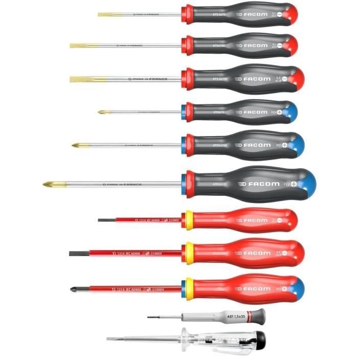 Satz mit 11 PROTWIST-Schraubendrehern - FACOM - AT.11PB