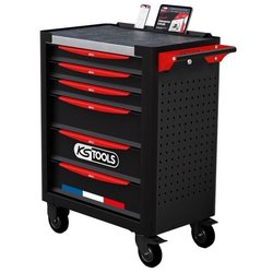 Werkstattwagen - Bestückt - 6 Schubladen - KS Tools - 824.6134F - Schw