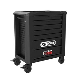 Werkstattwagen - Leer - 7 Schubladen - KS Tools - 823.0007F - Schwarz 