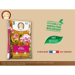 Terreau orchidées - OR BRUN - OBRTORC6U - 6L - Favorise la croissance