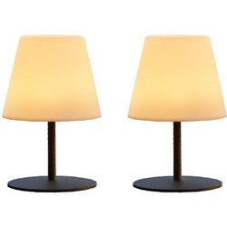Pack de 2 lámparas de mesa inalámbricas - LUMISKY - TWINS - Al. 16 cm 