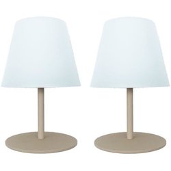 Set de 2 lampes de table sans fil - LUMISKY - TWINS - Cream - H16 cm -