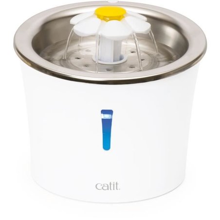 Fuente de agua para gatos Catit Flower - 3 L - Tapa de acero inoxidabl
