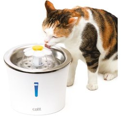 Fuente de agua para gatos Catit Flower - 3 L - Tapa de acero inoxidabl