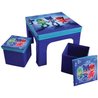 Fun House Pajamasque Set Table + 2 Foldable Storage Stools for Kid