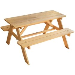 Mobili da giardino - FUN HOUSE - Tavolo da picnic in legno H.53 x L.95