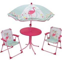 FUN HOUSE 713088 ROSA FIAMMA Mobili da giardino con un tavolo, 2 sedie