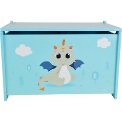 Coffre a jouets en bois LEON LE DRAGON - FUN HOUSE - ± 40 x 58 x 36 cm