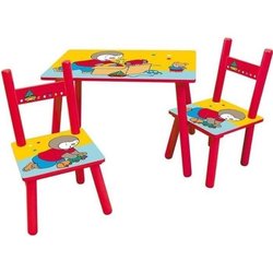 T CHOUPI Tavolo rettangolare 41,5x61x42 cm + 2 sedie 49,5x31x31,5 cm