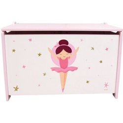 Wooden toy box - ballerina dancer - Fun House - H.40 x L.58 x D.36 cm