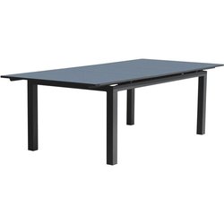 Rechteckiger ausziehbarer Gartentisch  Anthrazitgrau  Aluminium  12