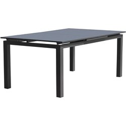 Rechteckiger ausziehbarer Gartentisch  Anthrazitgrau  Aluminium  10