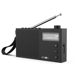 EVOOM EGY Radio despertador negro - Radio FM y DAB+ - Baterías/USB - 2