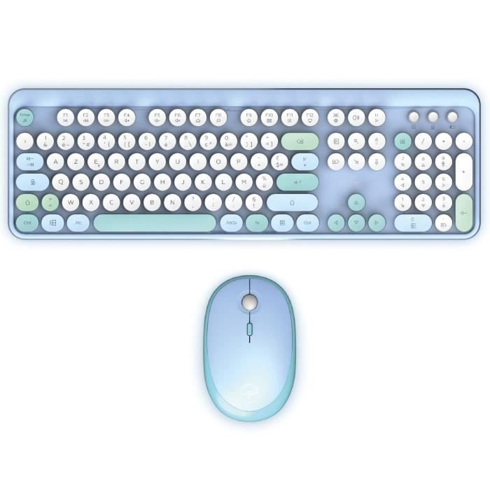 Wireless keyboard + mouse combo - MOBILITY LAB - Pure Color - Blue - E
