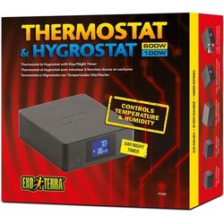 EXO TERRA Terrarium Thermostat and Hygrostat - With Timer - Day and Ni