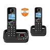 Teléfono fijo inalámbrico - ALCATEL - F860 voice duo negro - Con funci