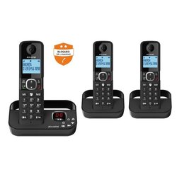 Cordless landline telephone - ALCATEL - F860 voice trio black - Blocki