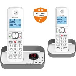 Draadloze vaste telefoon - ALCATEL - F860 voice duo grijs - Ongewenste