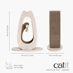 Krabpaal voor katten - CATIT - Pixi Large - Met stoffen bal en veer - 