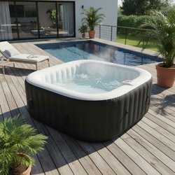 SUN SPA Vierkante opblaasbare opblaasbare spa - 6 personen - 1, 85 x H