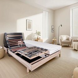 Matratzen-Entspannungsset + elektrische Boxspringbetten 2x80x200cm - S