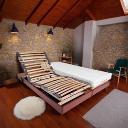 Ensemble relaxation matelas + sommiers électriques 2x90x200 - Mousse -
