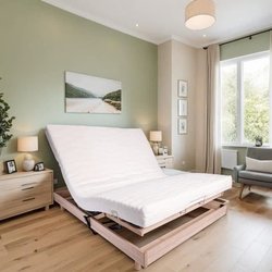 Ensemble relaxation matelas + sommier électrique 140x190cm - Mousse - 