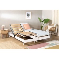 Ensemble relaxation matelas + sommiers électriques 2x80x200 - Mousse -