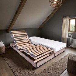 Ensemble relaxation matelas + sommiers électriques 2x70x190 - Mousse -