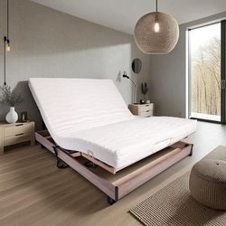 Ensemble relaxation matelas + sommier électrique 140x190 - Mousse - Fe