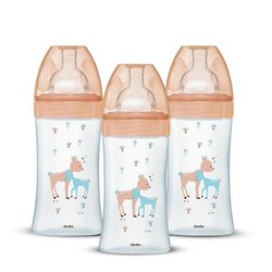 Set van 3 Dodie Anti -Color Biberons Sensation+ - Glas - 270 ml - 0-6 