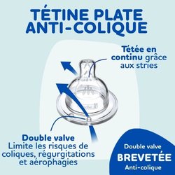 Set van 3 Dodie Anti -Color Biberons Sensation+ - Glas - 270 ml - 0-6 