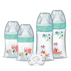 DODIE Set of 4 birth bottles Round Anti-Colic Teat (2x150mL and 2x270m