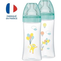 Dodie Biberon Sensation+ Anti-Coliques débit 3 +6mois Ballons Lot de 2