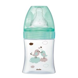 Dodie - Bottiglia Iniziazione + Vetro 150ml Bird Green