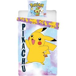 Parure de lit réversible - POKEMON - Pikachu - Microfibre - 1 housse d
