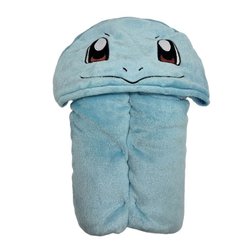 3D-Fleecedecke mit Kapuze  POKEMON  Schiggy  120 x 150 cm  Weich u