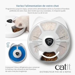 Distributeur de repas pour chat connecté - CATIT - PIXI SMART - 6 x 17
