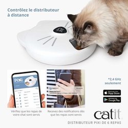 Distributeur de repas pour chat connecté - CATIT - PIXI SMART - 6 x 17