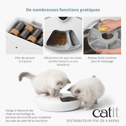 Distributeur de repas pour chat connecté - CATIT - PIXI SMART - 6 x 17