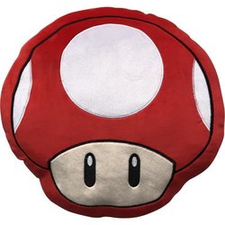 3D Kissen - MARIO BROS - Pilz - Mikrofaser - 40 cm