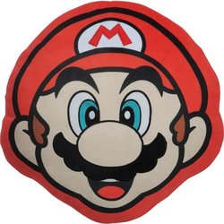 3D Kissen - MARIO BROS - Mario Face - Mikrofaser - 40 cm