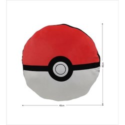 Premium Kissen - Rund - POKEMON - Pokéball - Mikrofaser - 40 cm