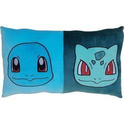 Dubbelzijdig kussen - Vierkant - POKEMON - Pikachu en Starter - Microv